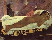 Paul Gauguin The mind watches Cloth oil painting reproduction